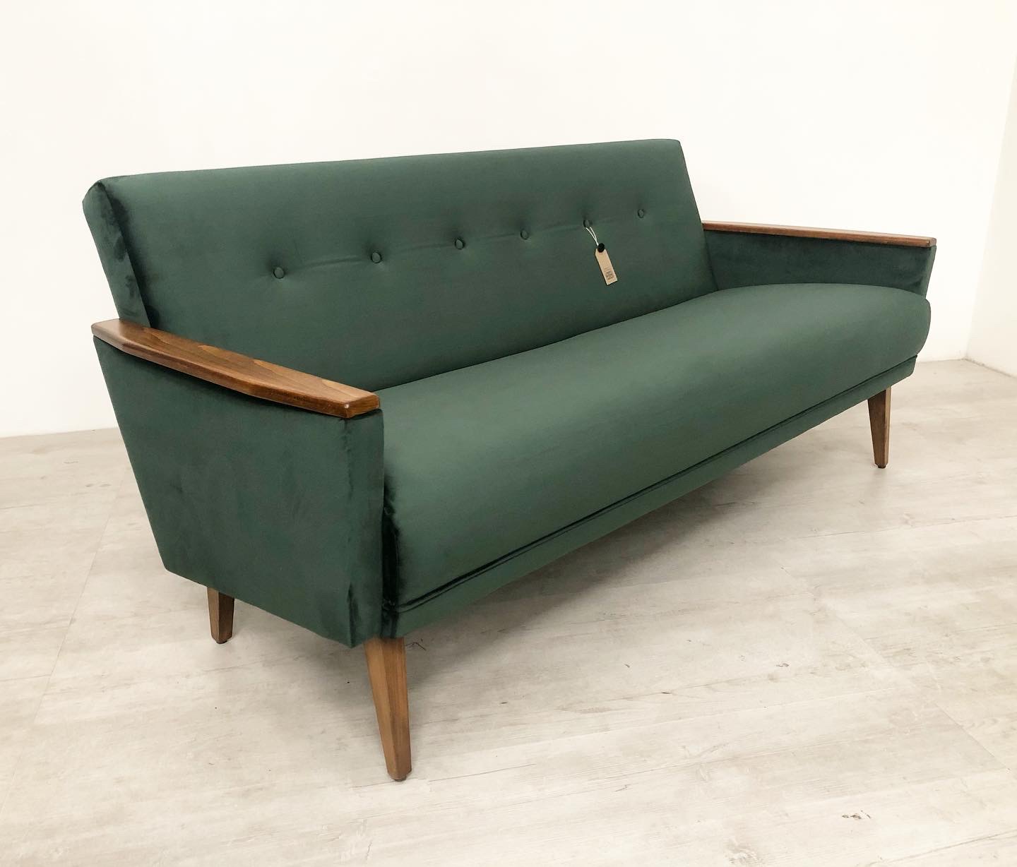 Danish Vintage Model 55 Velvet Mid Century 50s 3 Seat Lounge Sofa ...